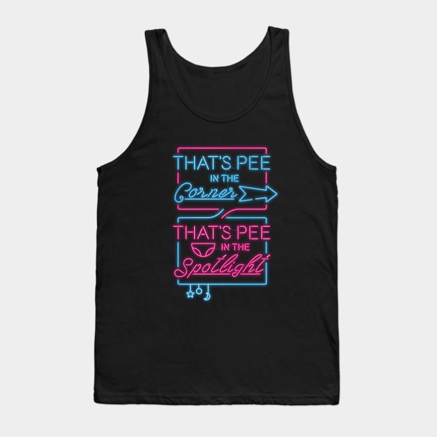 That's pee in the corner · Parents Baby Mother Father Birth Tank Top by Safari Shirts